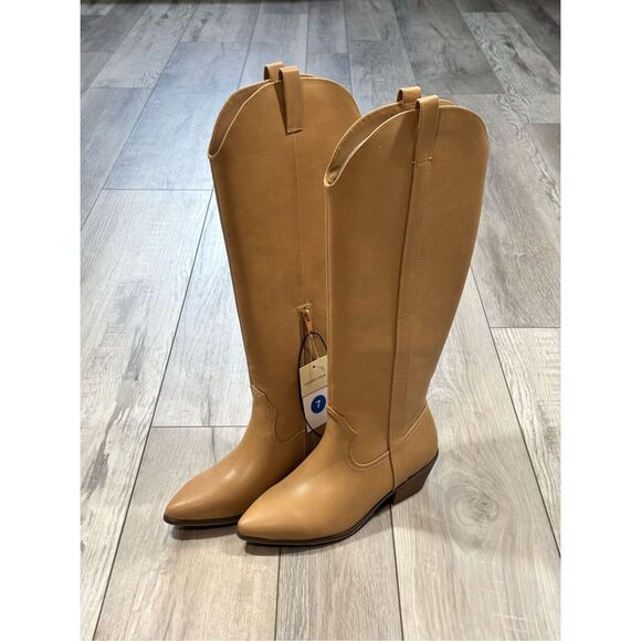 Universal Threads tan cowgirl boots size 7 - Picture 1 of 13